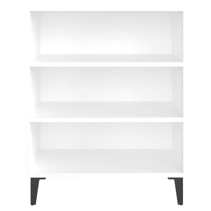vidaXL - Dressoir - 57x35x70 - cm - bewerkt - hout - wit