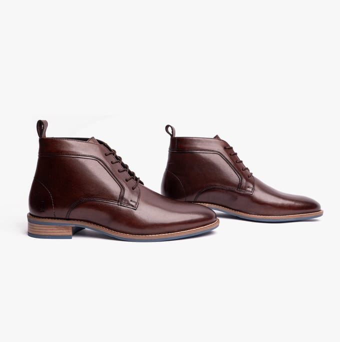 Hush Puppies Declan Veterschoenen Leer Heren Bruine Laarzen