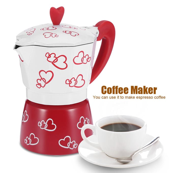 Aluminium Durable Cafetière Bouilloire Pot Ménage Bureau Type 2 white