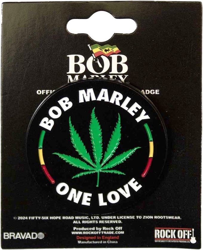 Bob Marley - Leaf Pin - Multicolours