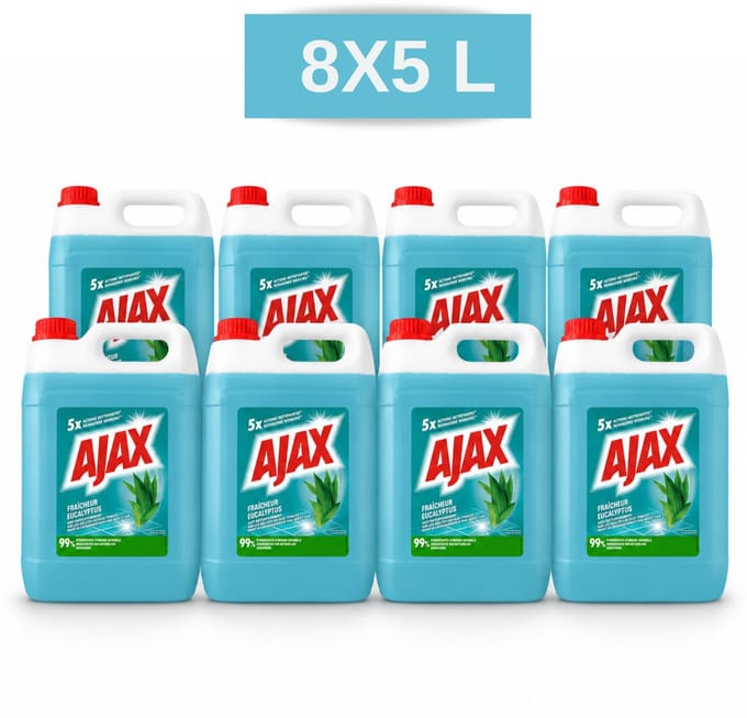 AJAX Allesreiniger Eucalyptus Lt x 8 Stuks