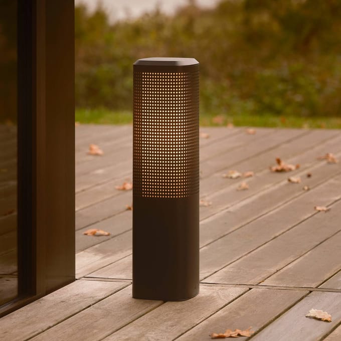 Nordlux Staande sokkellamp Sidara 45 Seaside, zwart, aluminium, IP44, E27