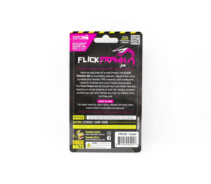 Chasebaits Flick Prawn 65 mm 3,5 gram Zinkend Kunstaas 2/pak 6 (0053)