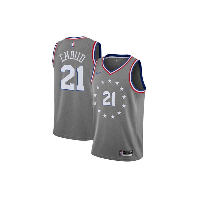 Maillot Swingman Nike Embiid City Edition AJ4636-064 S gray