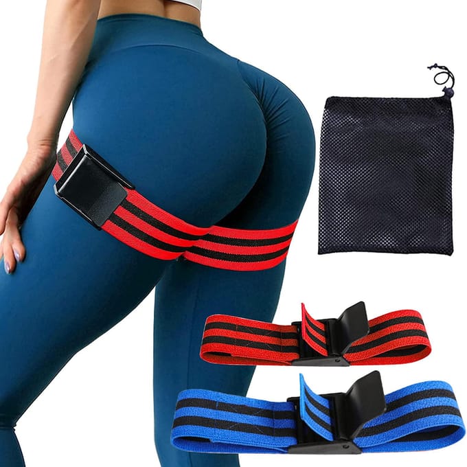 Ceinture d'entraînement BFR à restriction du flux sanguin haltérophilie muscle occlusion sangle élastique bras a amélioré la pression musculaire boucle facile