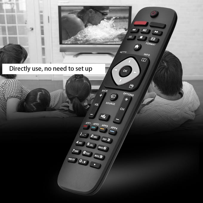 Télécommande universelle de remplacement pour téléviseur Philips URMT39JHG003 gray