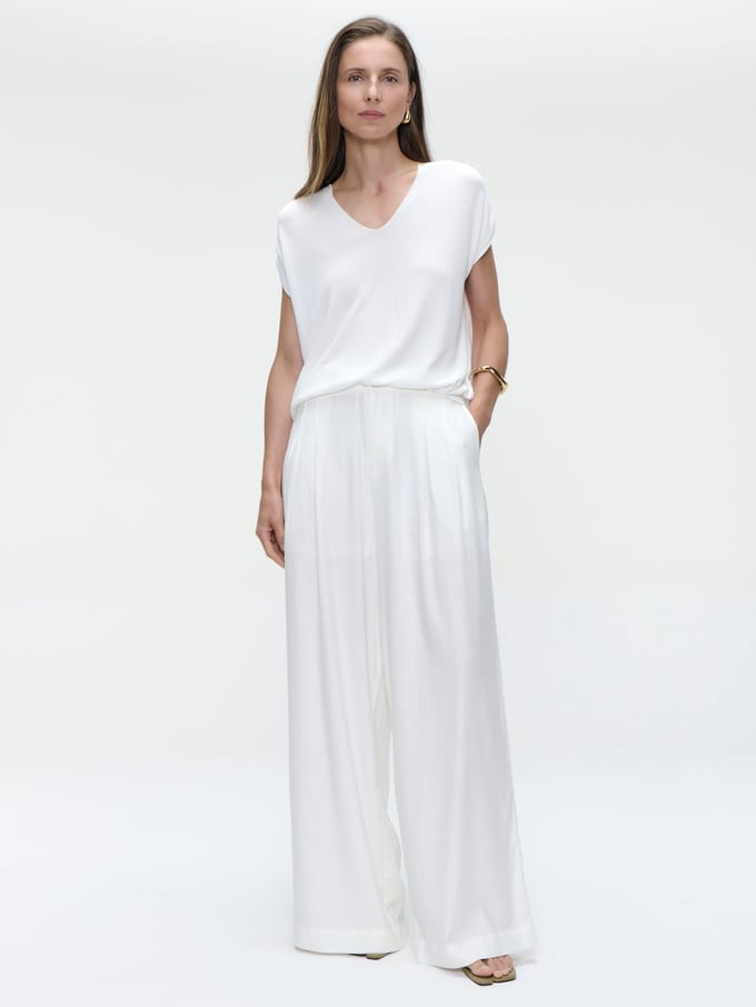 Takara linen mix pants | White - White / S
