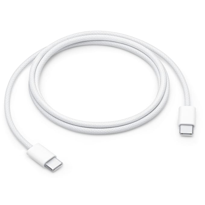 Apple - USB‑C Oplaadkabel - USB‑C naar USB‑C - 60W - 1m - Geweven - Wit