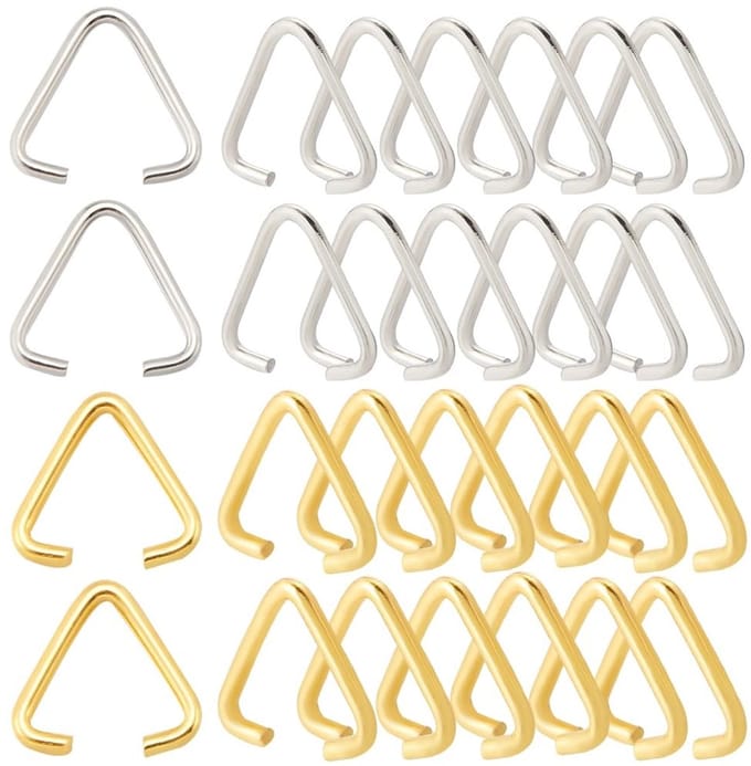 Dailygoods- Springringen 300 Stuks 12mm Driehoek - Hanger Klem