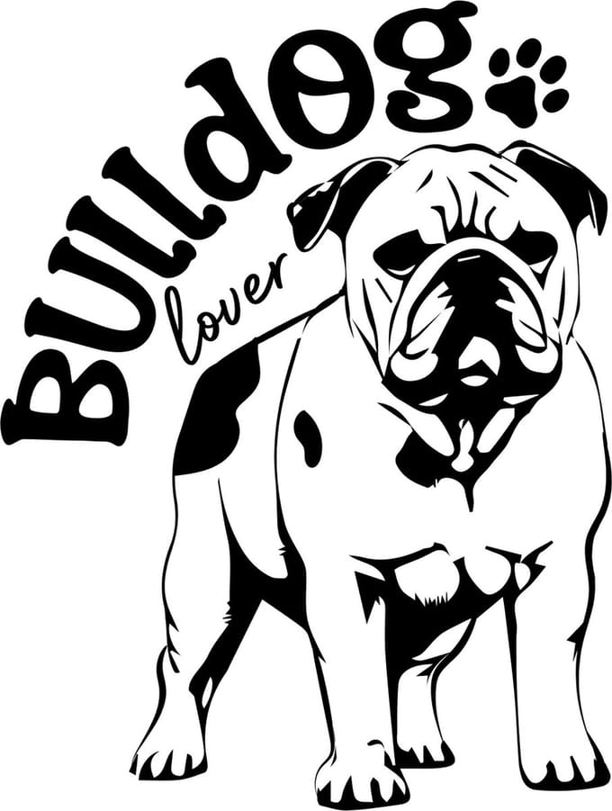 Raam - auto - laptop - deur sticker - bulldog lover - hond