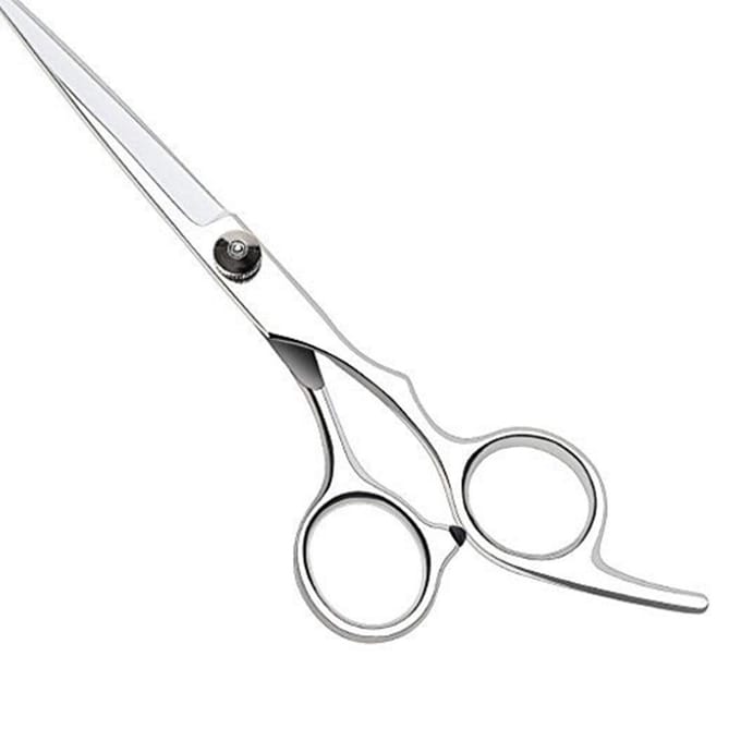 Professionele haarknipschaar met roestvrijstalen rand Kappersschaar voor stijlvol kapsel zilver