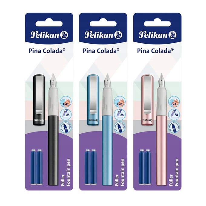 Pelikan Pina Colada Vulpen met 2 patronen - Blauw