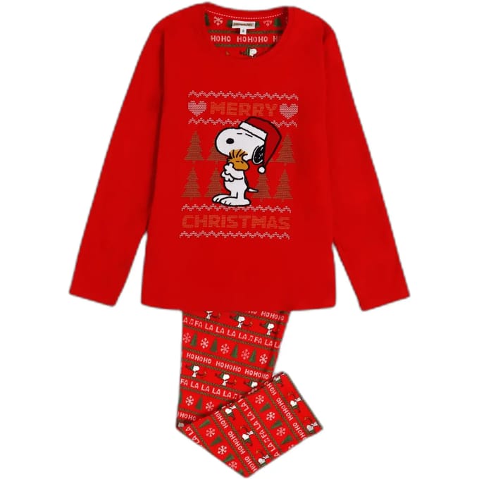 Meisjes pyjama met lange mouwen Peanuts Merry Christmas