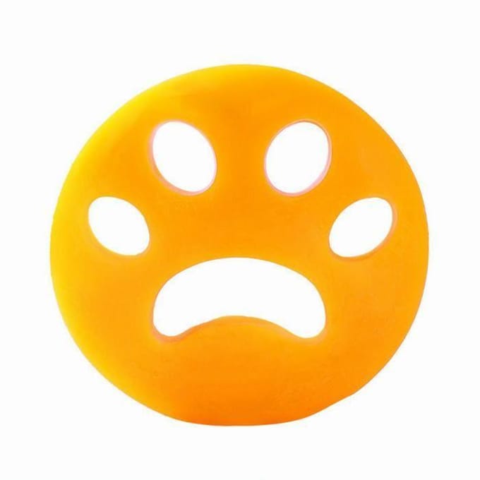 Brosse à poils d'animaux,Lave-linge réutilisable,attrape poils d'animaux,boule de filtrage,nettoyage- 1pc Orange[A]