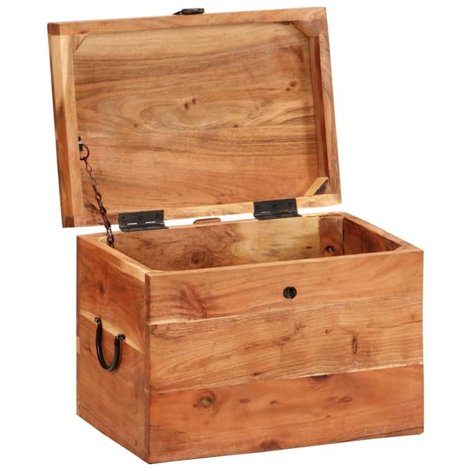 vidaXL - Opbergbox - 39x28x31 - cm - massief - acaciahout