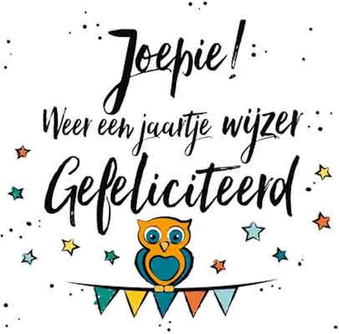 Wenskaart - Gefeliciteerd Weer een Jaartje Wijzer - Met envelop - Per Stuk
