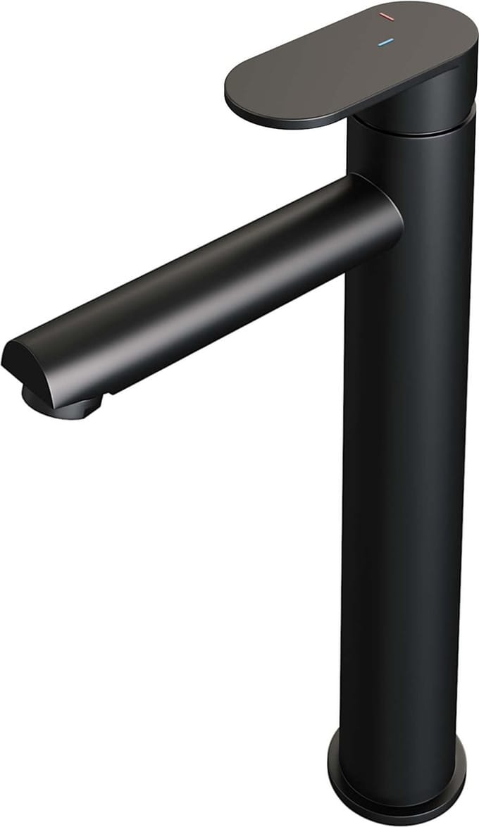 Brauer Black Edition verhoogde opbouw wastafelmengkraan model C mat zwart