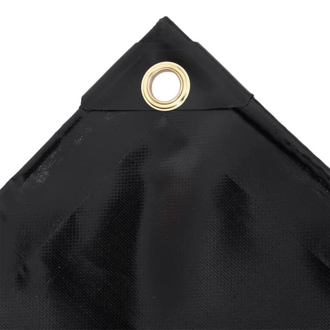 vidaXL - Zeilen - Zwart - 4 - x - 5 - m - Canvas - met - PVC-coating