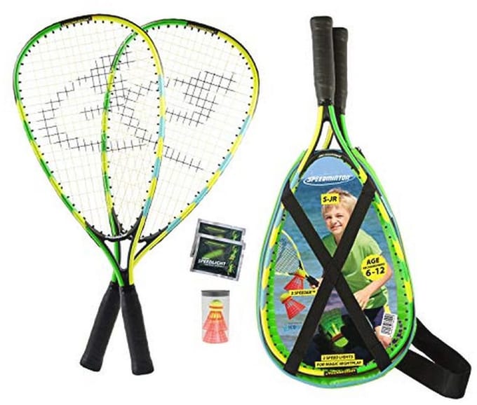 Kinderen Speed Badmintonset - Compleet Set met 2 FUN Speeder en Tas