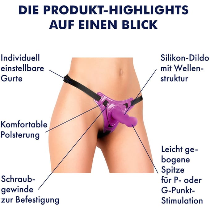 Strap-On met schroef  draad van siliconen, 12,7 cm