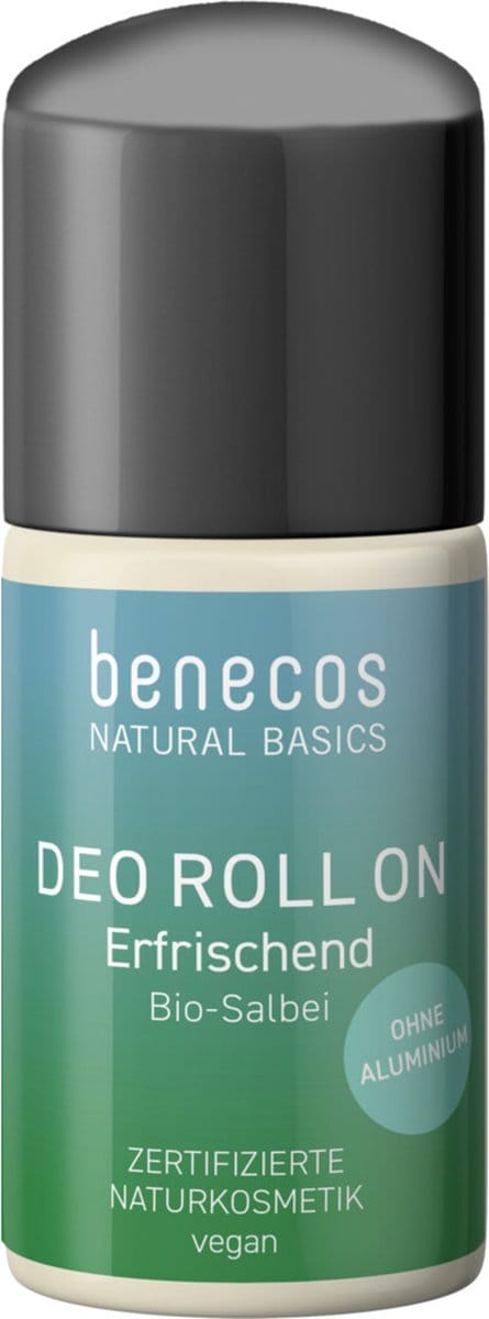 Benecos Natural Basics Deodorant Roller Refreshing Organic Clary Sage Water - 50 ml