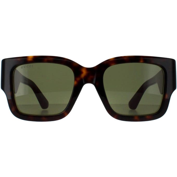 Gucci vierkant dames Havana met groen en rood GG1663S