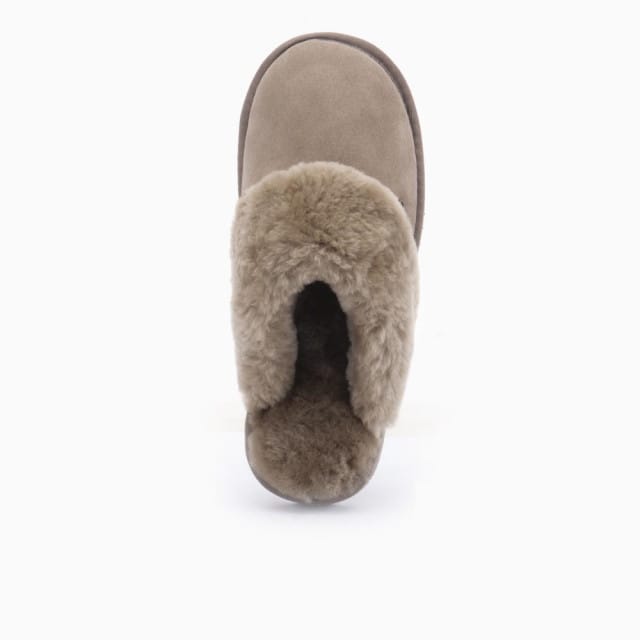 Warmbat Flurry Suede Dames Sloffen - Groen
