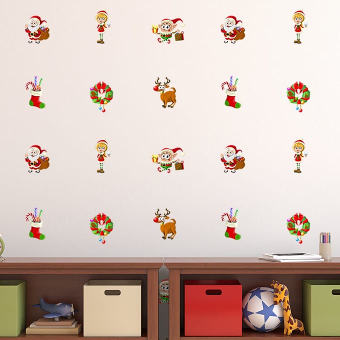Kerstverrassingen sticker - Kerststickers - Feestelijke decoraties - 30x40cm