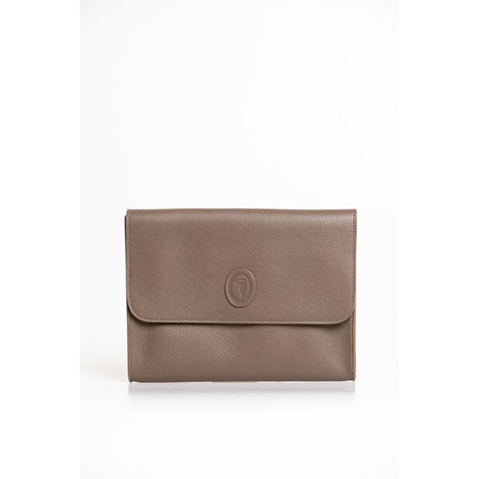 Trussardi Bruin Polyester Mannen Clutch