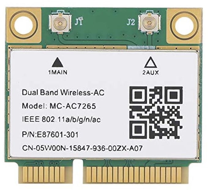 Gigabit Dual-Band Mini PCI-E Netwerkkaart met Bluetooth 4.2