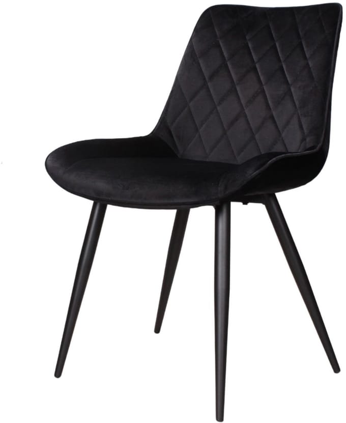 DS4U - Benito 3.0 eetkamerstoel velours - zwart