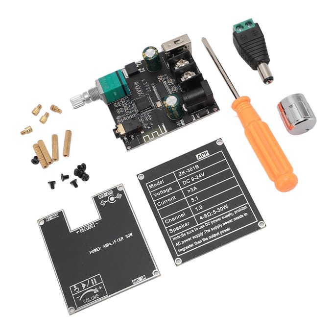 ZK-301B Mono Bluetooth 5.1 Versterkerbord 30W Eindversterkermodule TPA3110D2 Chip DC 9-24V 3A
