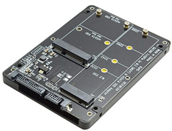 2-in-1 M.2 en mSATA naar SATA 3.0 Adapter Converter