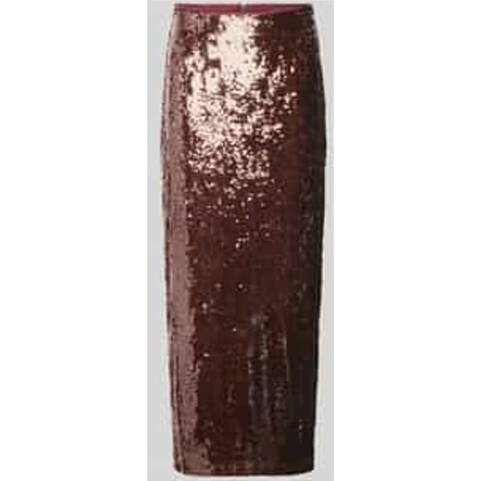 Slim fit midirok met pailletten