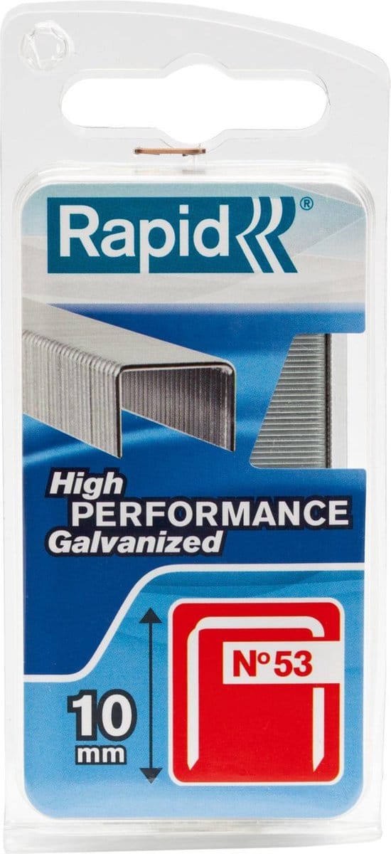 Rapid Dundraadnieten Type 53 - Gegalvaniseerd Staal - Scherpe Punten - 10 mm - 1080 Stuks