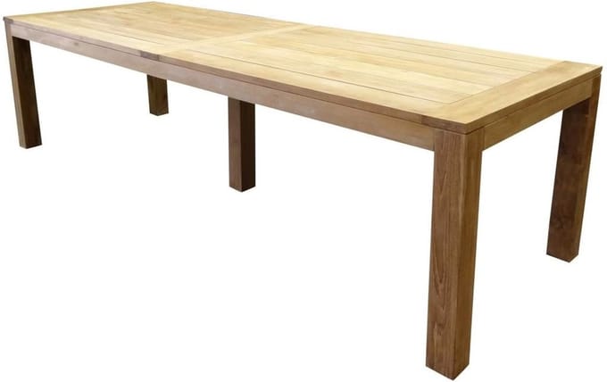 Krista dining tuintafel 300x100xH77,5 cm - poten 12 cm teak