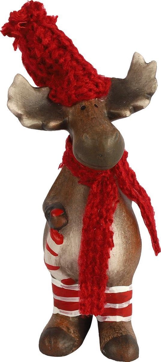 White Label Rendier Aïlo 18 Cm Keramiek Bruin/rood