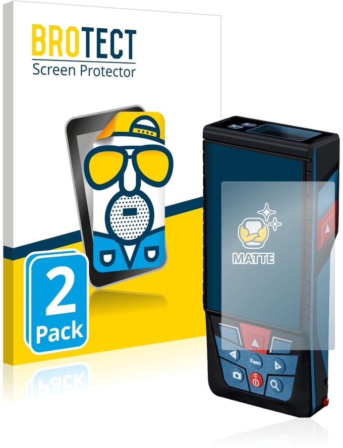 BROTECT - Screenprotector voor Bosch GLM 100-25c - Folie Beschermfolie matte 2 Stuks