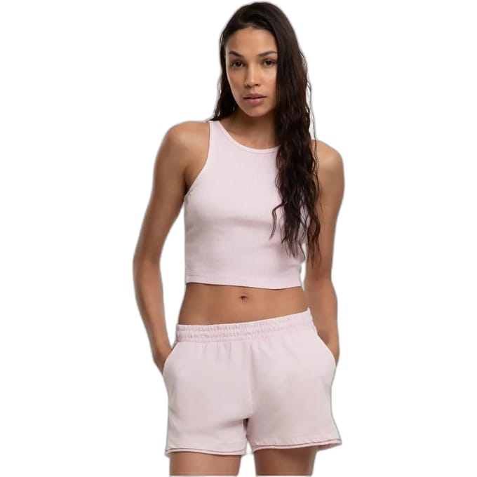Urban Classics - Washed Rib Jersey Crop top - XS - Roze