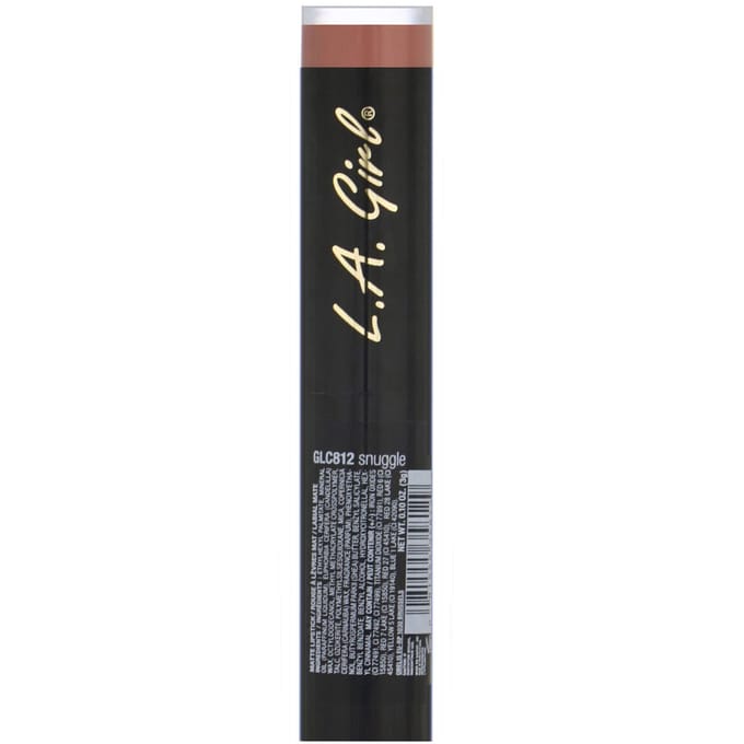 L.A. Girl, Matte Flat Velvet Lipstick, Glc812 Snuggle, 3G (0.10Oz) black