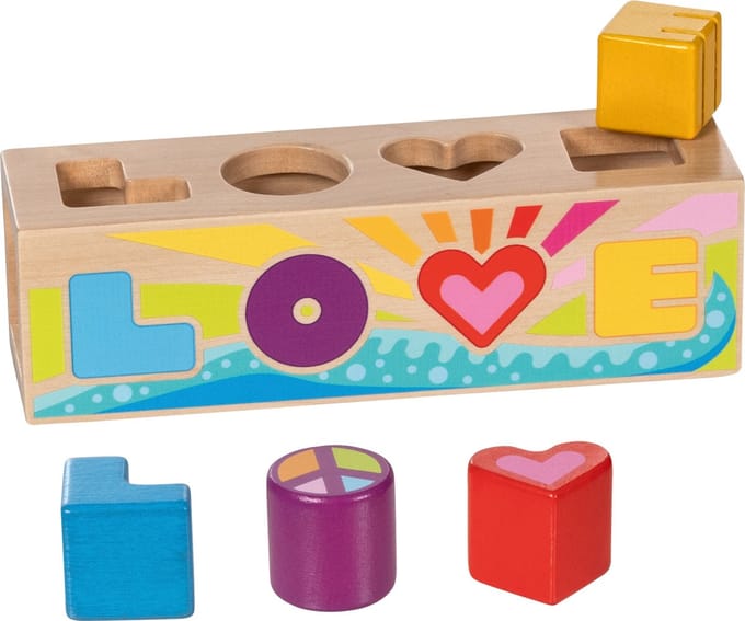 GOKI Sorteerkist - Love - 4 Blokken - Hout - 1 Jaar