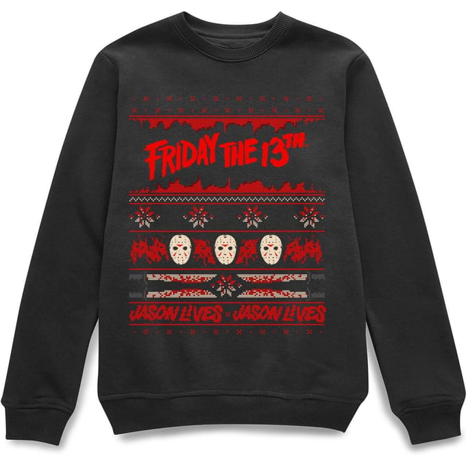 Friday the 13th Jason Lives Christmas Jumper - Black - M