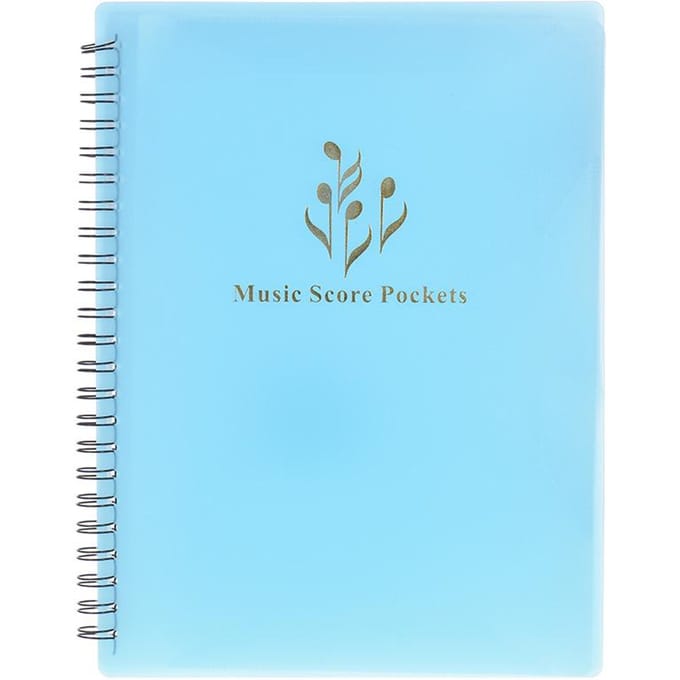 Multifunctionele muziekpartituurhouder A4-formaat papiervel documentbestand organizermap met 40 blauw