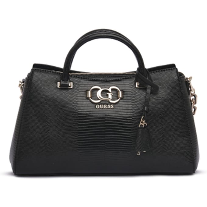 GUESS handtas schoudertas Salinge Luxury Satchel Black zwart