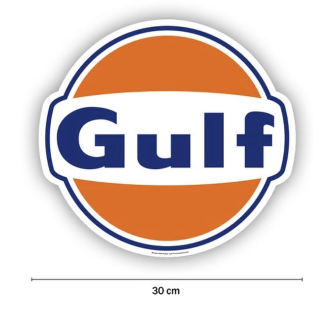 Gulf Logo Officiele Sticker 30 cm Gelicenseerd