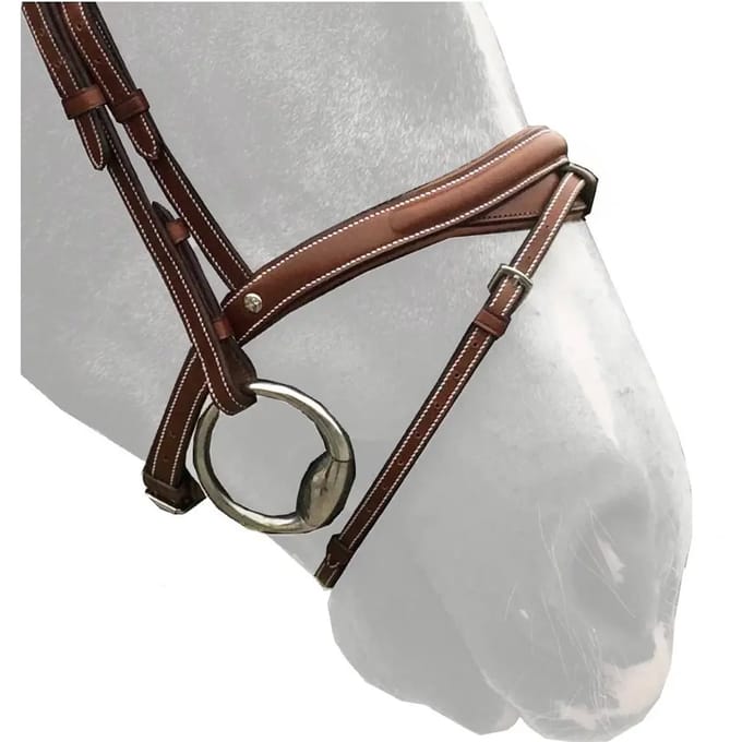 Paardenneusriem Silver Crown Flash Half Moon