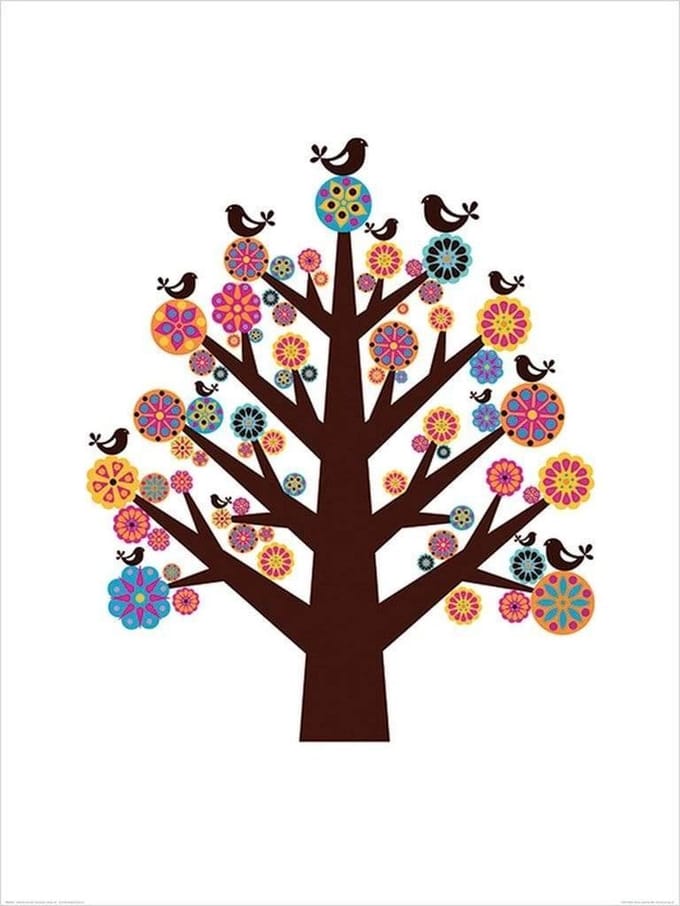 Kunstdruk Valentina Ramos - Tree of Flowers 60x80cm