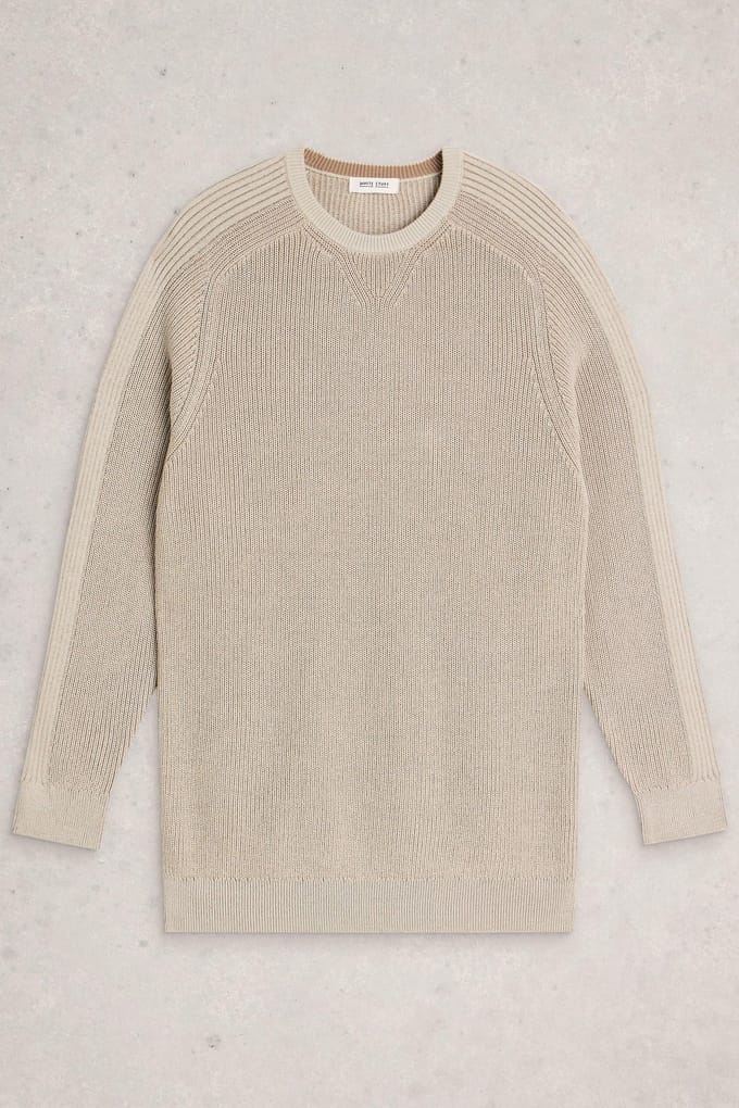 White Stuff Pentire Crew Light Tan Größe: M | Pullover Outlet | Herren
