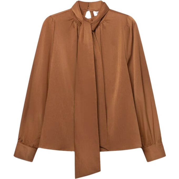 Aaiko Top lange mouw bowi crinkle ray