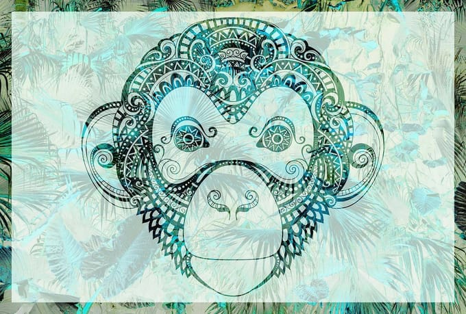 Fotobehang MonkeyPattern1 DD118095 A.S. Création Atelier 47 | Goedkoop fotobehang